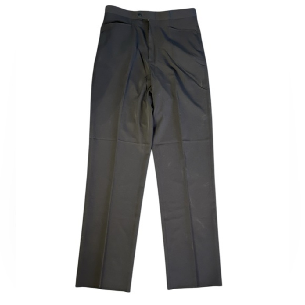SMITTY PERFORMANCE 4-WAY STRETCH ATHLETIC‎ FIT FLAT FRONT REFEREE BLACK PANTS 34
